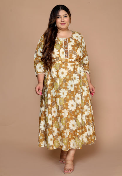 Mustard Dresses kurti