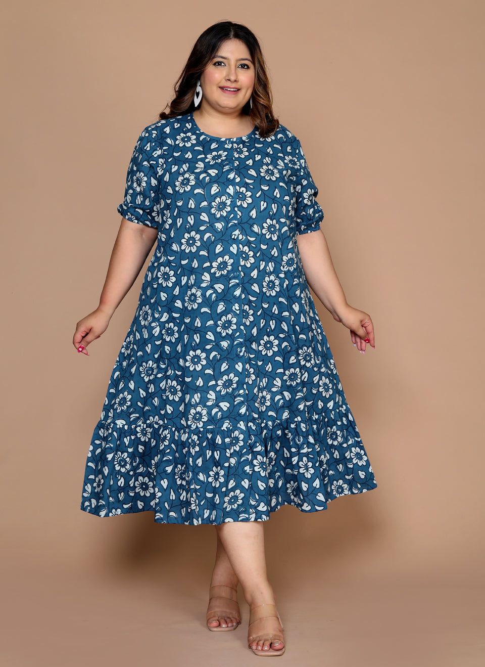 Plus Size Indigo midi Dress