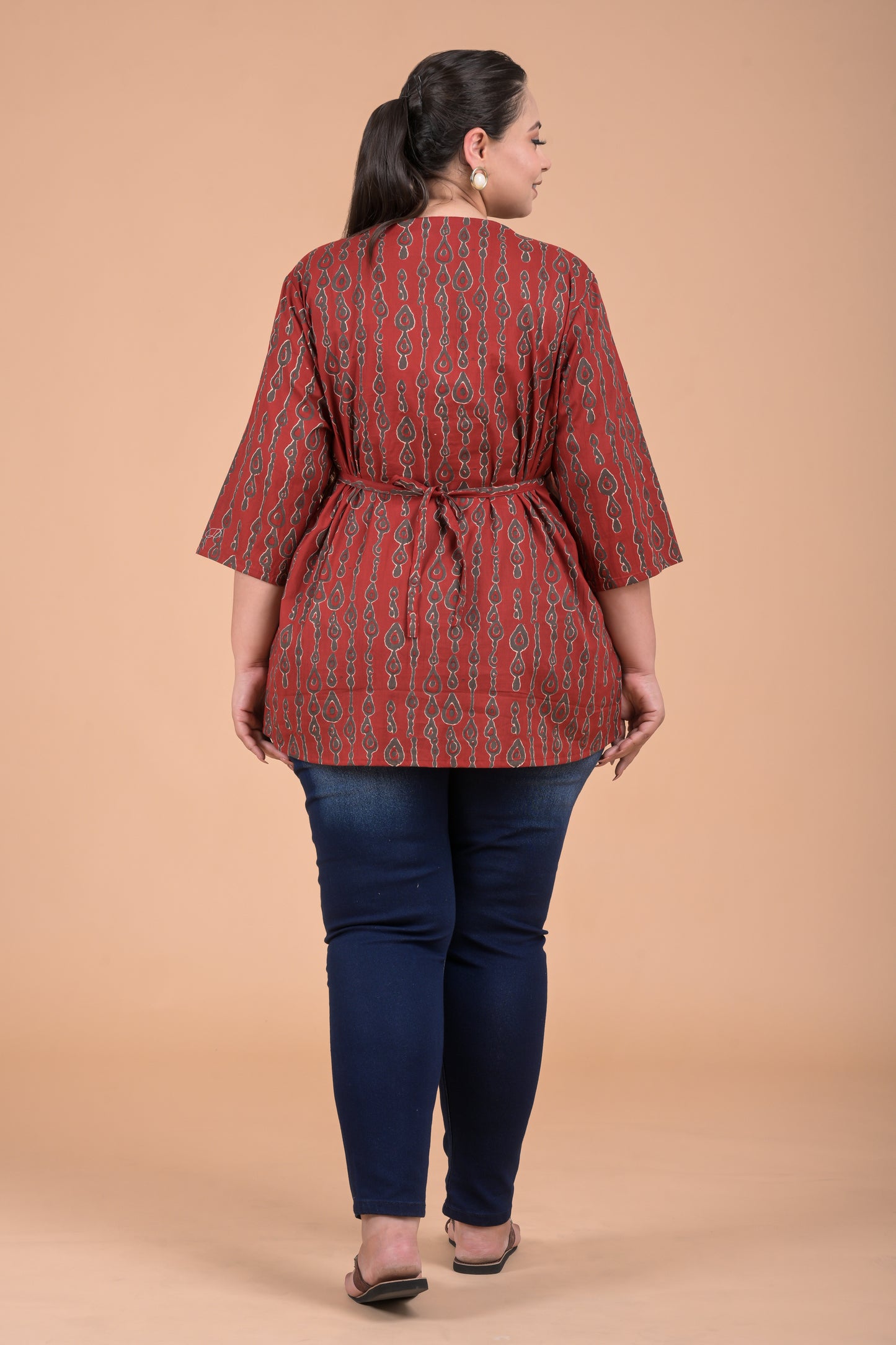 Plus Size Women Rust kurta