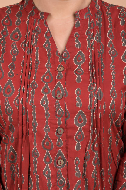 Plus Size Women Rust kurta