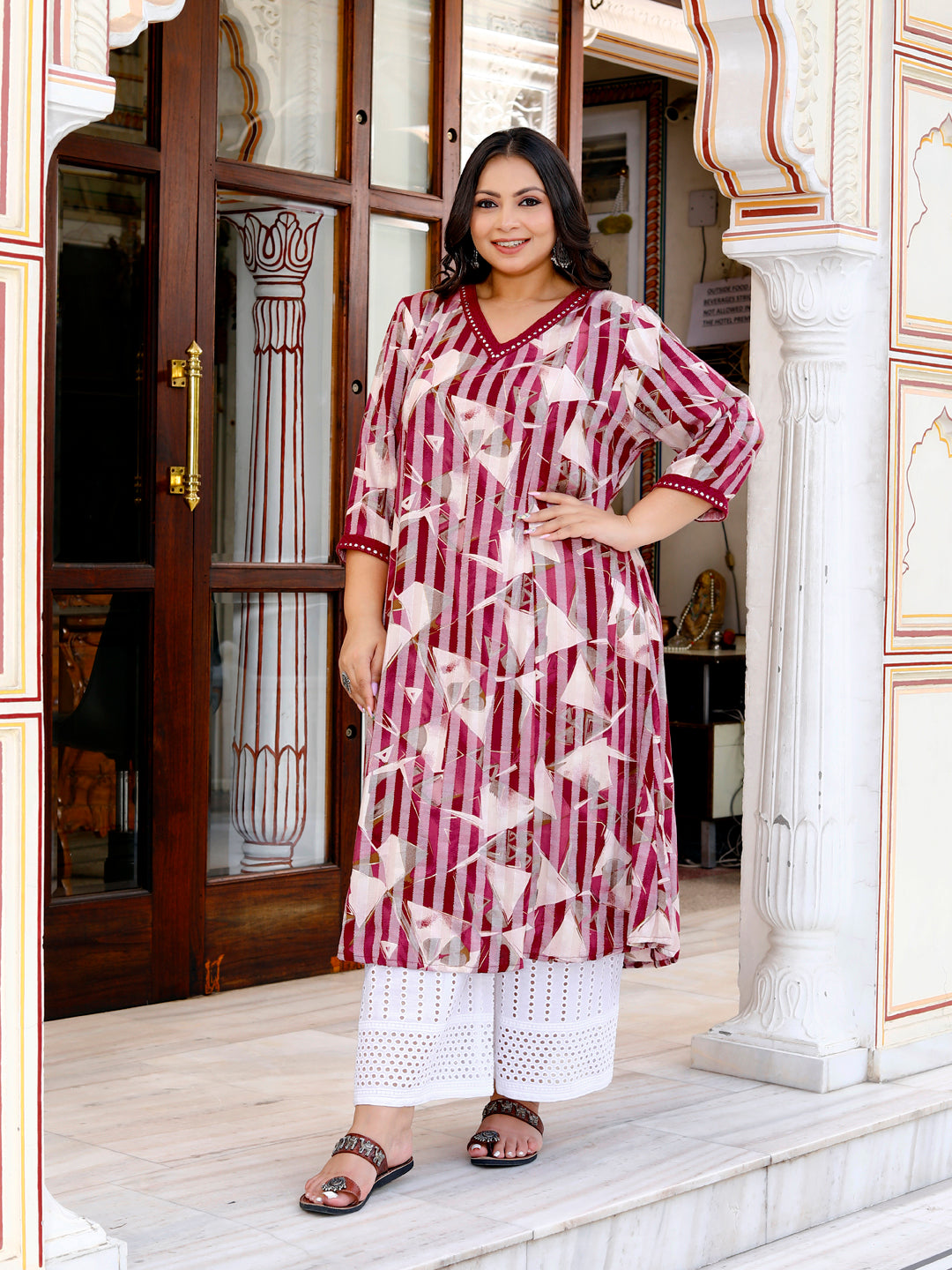 Maroon Kurta Set