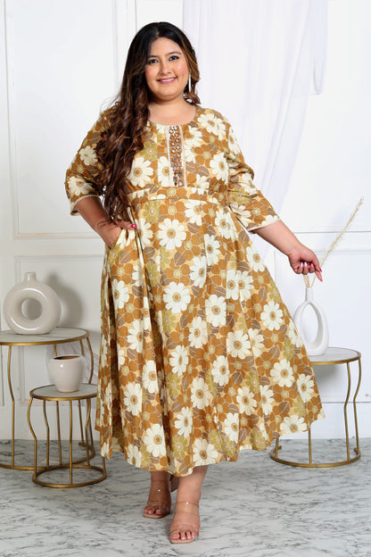 Mustard Dresses kurti